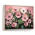 thumbnail image 2 of Designart "Minimalist Bloom Pink and Green Poppies" Floral Framed Wall Art - Traditional Pink Poppies Bedroom Framed Canvas Wall Art, 2 of 6