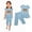 01-Light Blue, variant on qkdmdw Kid Toddler Girl Clothes Ruffle Sleeve Graphic Tee Shirt and Capris Fashion Summer Outfits Set for 1-10Y