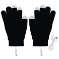thumbnail image 1 of Guantes calefactables USB para hombres y mujeres, mitones calefactables de invierno con dedos completos, gris y negro, 2 pares ZefeiWu 8390606757807, 1 of 1