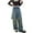 Blue, variant on Kiijoy Little Girls Distressed Skirt Jeans Straight Leg Elastic Waist Denim Pants, Sizes 5-6