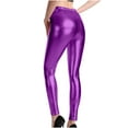 thumbnail image 6 of Aloohaidyvio Womens Sweatpants ,Women'S High Elasticity High Waist Shiny Leather Skinny Pants, 6 of 6