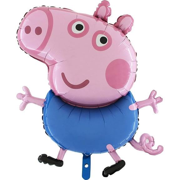 Grabo 37 Inch George - Peppa Characters - Foil Balloon - Kids Party Balloons