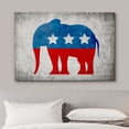 thumbnail image 3 of wall26 Canvas Print Wall Art Wood Panel Style American Republican Elephant GOP Flag Cultural Historic Digital Art Modern Art Decorative Global Patriotic for Living Room, Bedroom, Office - 16x24, 3 of 5