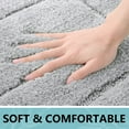 thumbnail image 2 of Smiry Microfiber Bathroom Rugs, 16"x24" Soft and Absorbent Bath Rugs, Non-Slip Machine Wash bath mats, Grey, 2 of 6