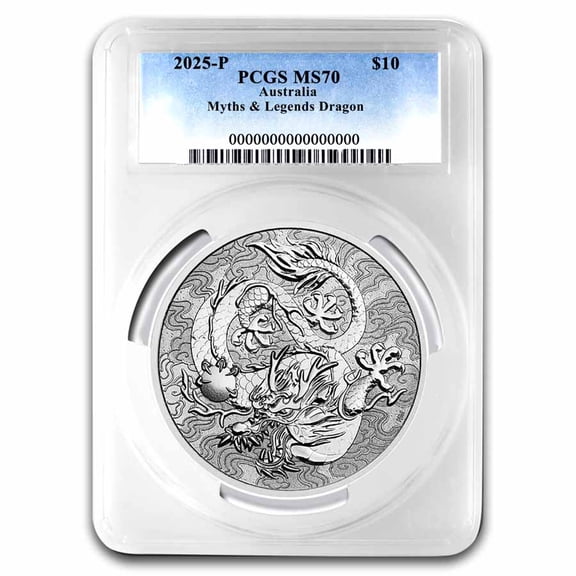 2025 Australia 10 oz Silver Dragon MS-70 PCGS
