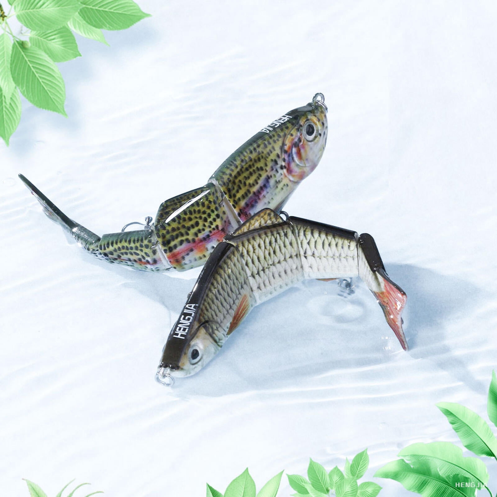 HENGJIA Fishing Lures 6pcs Multi Jointed Fish Fishing Kits Slow Sinking Lifelike Swimbait Freshwater and Saltwater for Trout Bass Lures, 4.72"/0.59oz