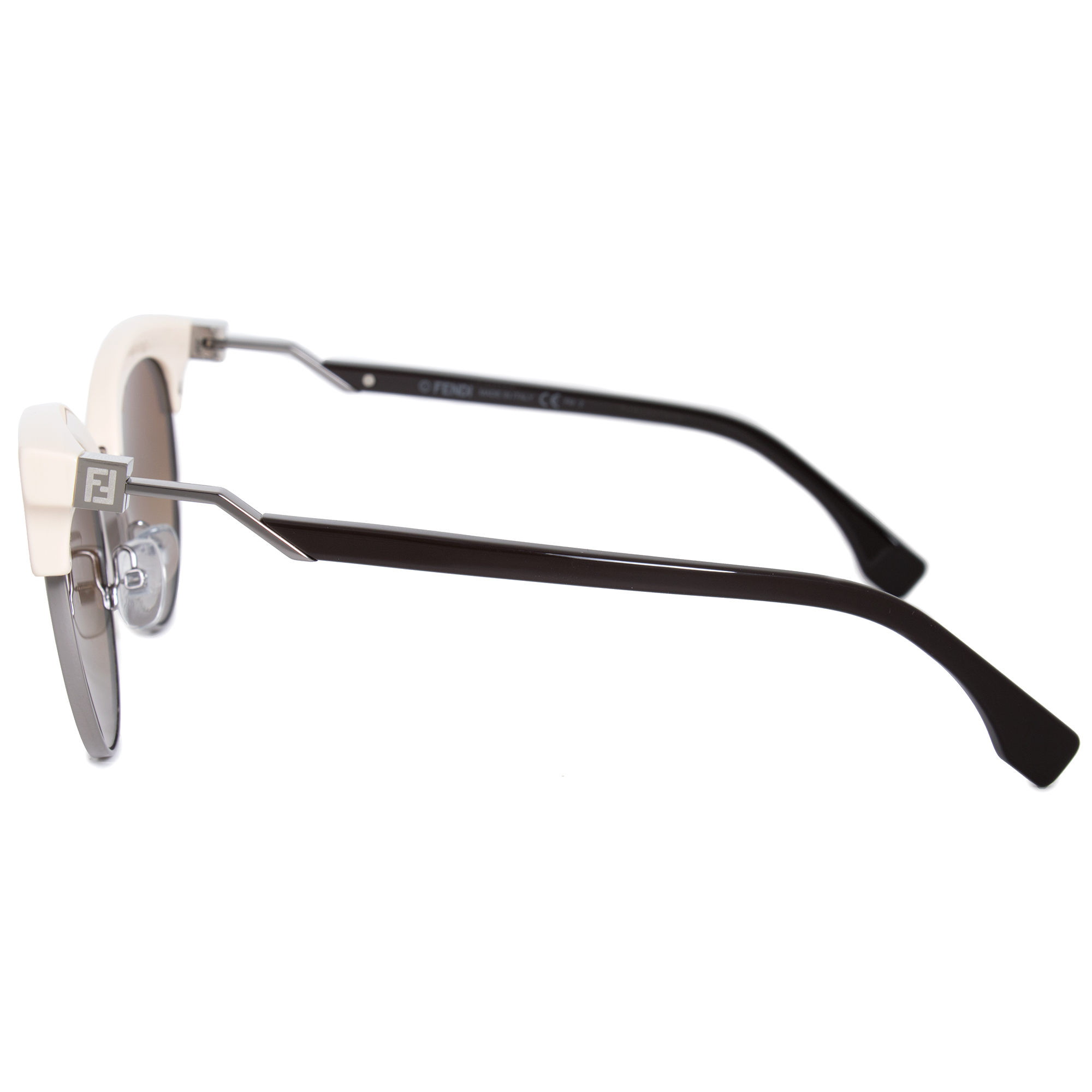Fendi FF 0177/S 0DMV Eyeshine White Cat Eye Sunglasses  display picture 2