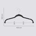 thumbnail image 3 of SONGMICS Perchas para Pantalones, 30 Perchas de Terciopelo, 42.5 cm de Largo, con Clips Ajustables, Antideslizantes, Negro, 3 of 8
