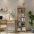 thumbnail image 4 of LUVODI 6-Tier Open Standing Ladder Bamboo Shelf Adjustable Bookshelf Display Solid Storage Shelves, 4 of 9