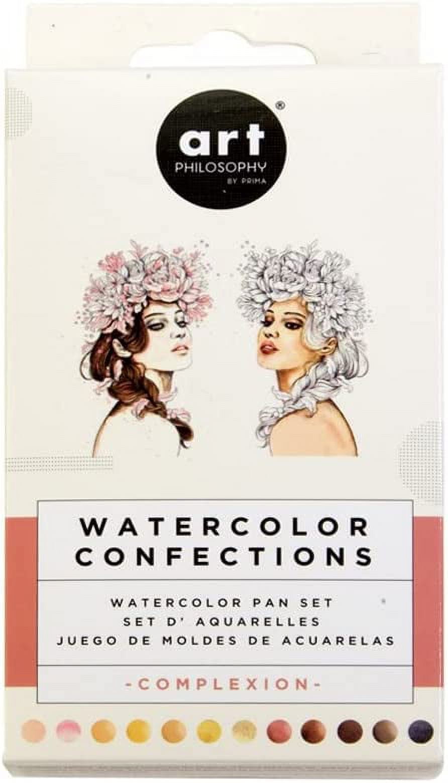 Prima Watercolor Confections Watercolor Pans 12/Pkg-Complexion