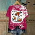 thumbnail image 4 of Hessimy Halloween Shirts for women's Boo T Shirt Cute Ghost Graphic Tees Halloween Spooky Season Short Sleeve Tee Tops(Hot Pink,XL), 4 of 5