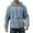 Blue, variant on Men's Jacquard Fuzzy Hoodie Long Sleeve Drawstring Solid Pullover Top with Pockets for Winter Brown M