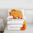 thumbnail image 5 of Erosebridal Funny Capybara Twin Comforter Sets For Kids,Cartoon Rodent Animals Bedding Set For Girls Reversible 2pcs, 5 of 7