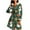 Green2, variant on Ruimatai Women's Christmas Print Hooded Jacket with Faux Fur Collar Cozy Flannel Button Down Long Sleeve Loose Fit Casual Outerwear