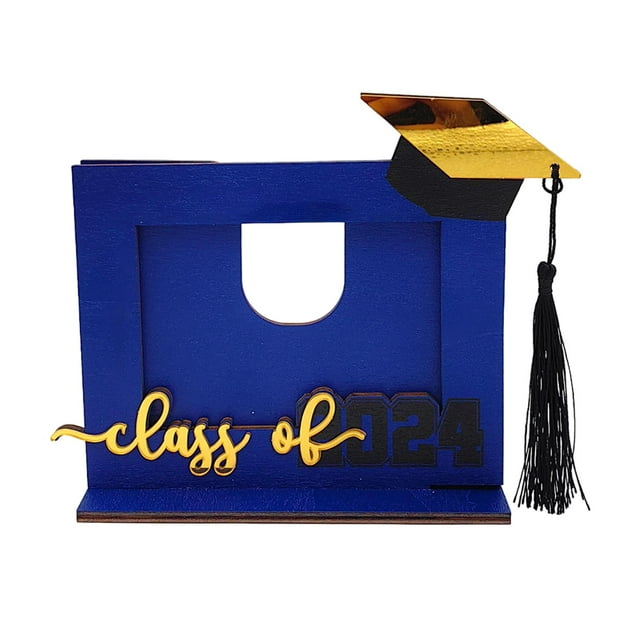 GUOOL Graduation Photo Frame Class of 2024 Graduate Picture Frame Graduation Gifts Blue