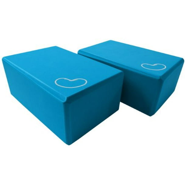 Yoga Fitness Block (9 x 6 x 4) 2 pack Blue