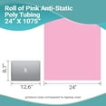 thumbnail image 3 of Pink Anti-Static Poly Tubing Roll, 4 Mil Amine Free, 1075 ft, 24 in, 3 of 6