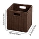thumbnail image 2 of Caja de almacenamiento negra mediana, canasta de almacenamiento plegable de imitación ratán trenzado, almacenamiento de ropa para el hogar, 2 of 7