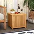 thumbnail image 4 of Gymax 2-in-1 Outdoor Side Table w/Storage Umbrella Hole & Removable Base for Backyard, 4 of 9