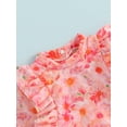 thumbnail image 6 of Arvbitana Toddler Girls One Piece Swimsuit Flower Print Long Sleeve Romper Swimwear Crew Neck Bikini Infant Casual Bathing Suit Summer Beach Wear 6M 12M 18M 24M 3T 4T, 6 of 8