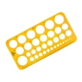 thumbnail image 5 of Uxcell 22cm Plastic Geometric Drawing Template Measuring Ruler Round, 5 of 5