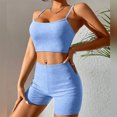 thumbnail image 4 of Chaleco Conjunto de pantalón de 2 piezas de punto para mujer Traje diario sin mangas con cuello redondo (Azul XL) Kuymtek Azul T XL para Mujer, 4 of 5