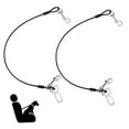 thumbnail image 1 of Guardoinrt 2pcs Pet Secure Chew-Proof Dog Vehicle Harness With Safety Length Double Clips And Latch Attachment black, 1 of 6