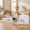 thumbnail image 5 of Vebreda 8-Panel Clear Plastic Dog Playpen with Secure Locking Door, Extra-Large See-Through Foldable Pet Pen for Puppies & Small Dogs, Indoor Exercise Fence, Easy-Clean Tool-Free Setup, 5 of 11
