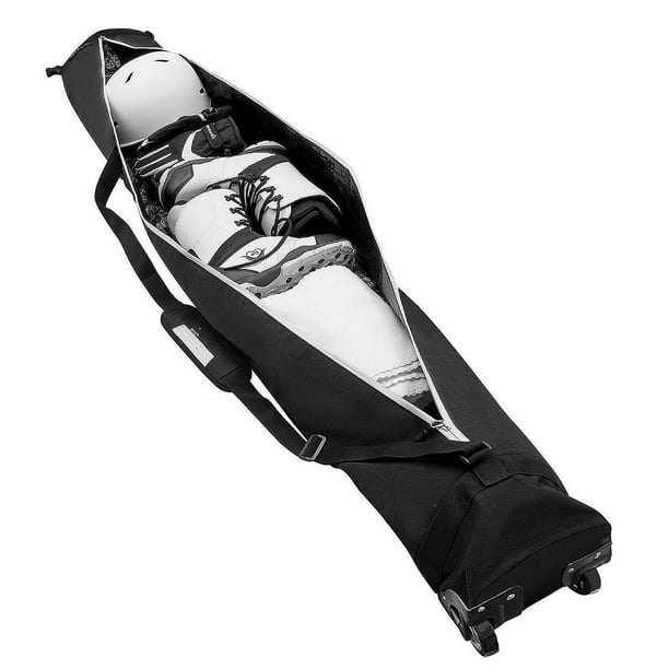 Bolsa para Esquís/snowboard con Ruedas, Impermeable, para Hombre Y Mujer, con Espacio de Almacenamiento, Correa de Hombro Ajustable Y Cremallera, Rued