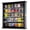 Black, variant on Mirror Backed and 4 Glass Shelves Shot Glass Display Case Cabinet