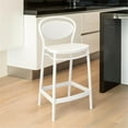 thumbnail image 2 of Compamia Marcel 26.5' Indoor Outdoor Counter Stool - Set of 1, White, 2 of 7