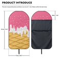 thumbnail image 7 of POLERO Ice Cream Waffle Print Car Towel Seat Cover Premium Terry Cloth Car Seat Cover, Sweat Absorbed Waterproof Car Seat Towel Cover Fit for Vans SUVs Trucks, 7 of 7