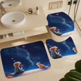 thumbnail image 6 of Boy And Fox Under Stars Shower Curtain Bathroom Sets Toilet Lid Rug, Bath Mat And Contour Mat, Shower Curtain 4Pcs, 6 of 8