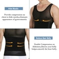 thumbnail image 2 of Mens Firm Tummy Compression Shirt with Waist Girdle Belt Gynecomastia Shapewear, 2 of 5