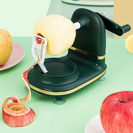 

Joliann Fruit Slicer Peel Fruit Replaceable Blades Practical Hand-shaved Fruit Peeler Multi-function Rotary Pear Slicer