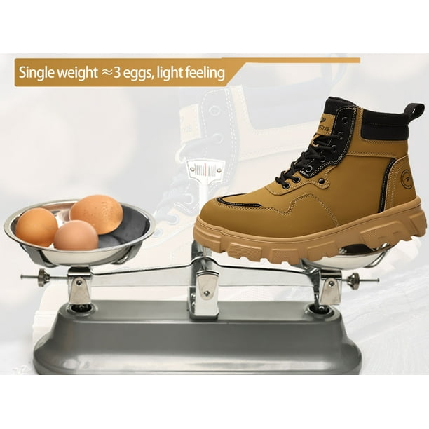 OwnShoe Men's Steel Toe Work Boots Lightweight Safety Shoes