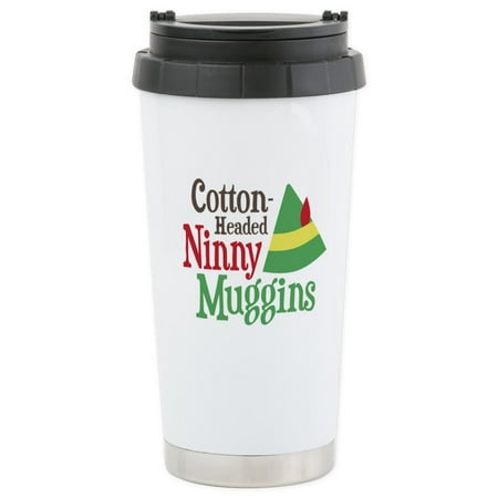 - CafePress - Elf Ninny Muggins Stainless Steel Travel Mug - Stainless Steel Travel Mug, Insulated 16 oz. Coffee Tumbler