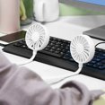 thumbnail image 2 of Ventilador de cuello colgante portátil, ventilador personal manos libres con banda para el cuello, ventilador portátil recargable USB de 3 velocidades, mini ventilador con banda para el cuello (blanc, 2 of 5