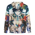 thumbnail image 5 of Genshin Impact Jacket Casual Oversized Hoodie Stylish Zipper Hooded Sweatshirt Warm Loose Outerwear 4XL, 5 of 8
