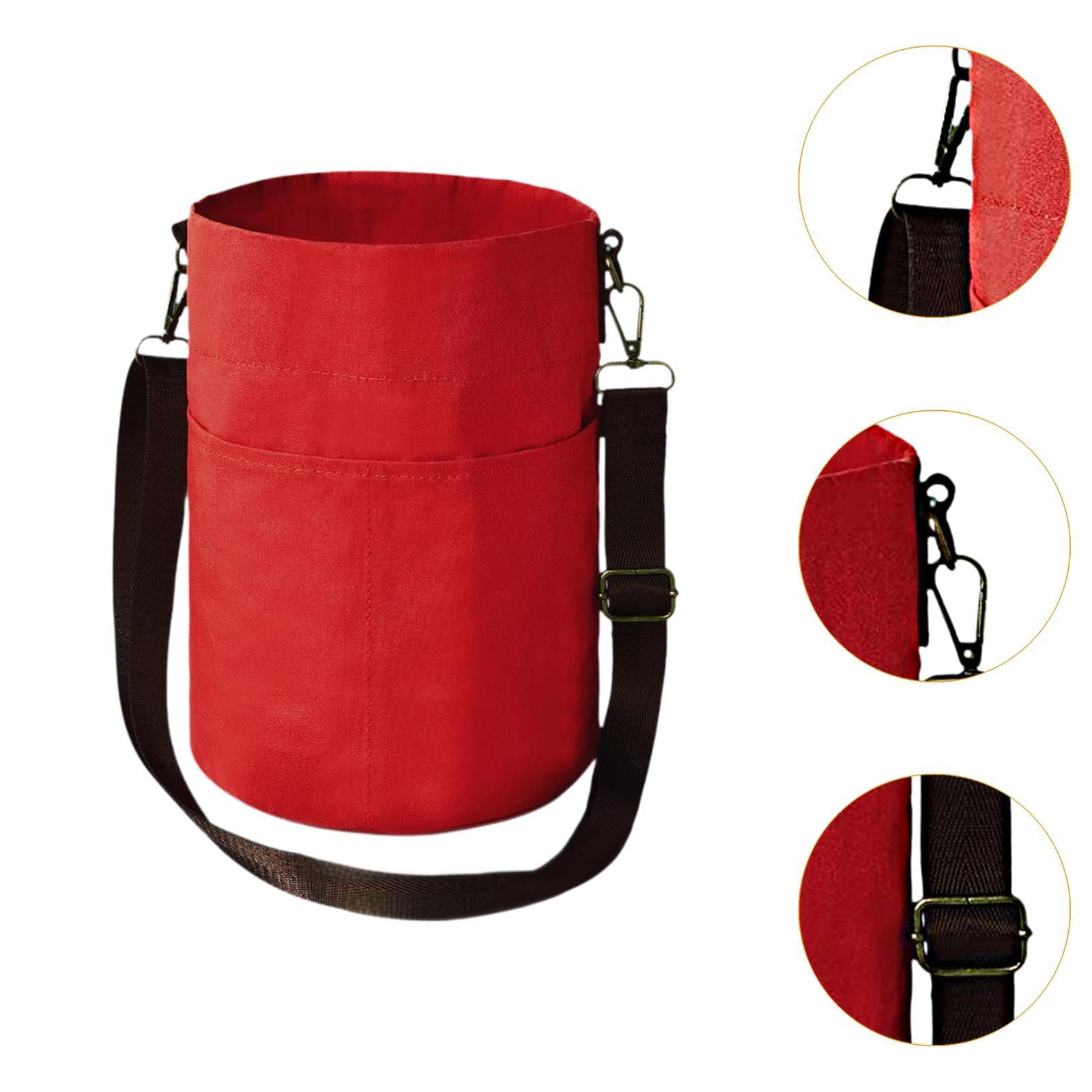 HILABEE Yarn Storage Organizer, Knitting Bag, Handbag, Knitting Tote, Sturdy Carrying Bag, Sewing Accessories, Crochet Bag, Yarn Holder Red