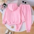 thumbnail image 7 of Zuwimk Toddler Boy Girls Heart-shaped Graphic Print Clothes, Boy Girl Clothes Fall Winter Outfits Long-sleeved Hooded Sweatshirt Pants 2Pcs Sets(T049-Red), 7 of 7