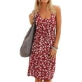 thumbnail image 3 of Anyjoin Women's Casual Summer Tank Dress Sleeveless Pleated Sun Dresses with Pockets, 3 of 5