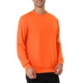thumbnail image 4 of Sudadera básica de cuello redondo de manga larga de color sólido INSPIRE CHIC para hombres S Naranja, 4 of 7