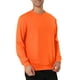 thumbnail image 4 of Sudadera básica de cuello redondo de manga larga de color sólido INSPIRE CHIC para hombres S Naranja, 4 of 7