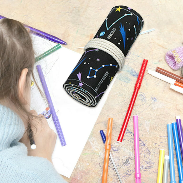 Night Sky Sketch Colored Pencil Pencil Bag Small Students Large