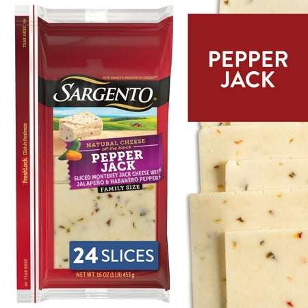 Sargento® Sliced Pepper Jack Natural Cheese, 24 Slices