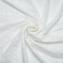 Cotton Embroidered Lace Fabric for Sewing Decoration Garment Accessories White 130~153x91~96x0.03cm