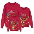 thumbnail image 5 of SUXIAN Matching Christmas Sweatshirt Family Print Long Sleeve Crew Neck Soft Moms and Kids Comfortable Casual Wear Celebrations Womens Sweatshirts, 5 of 7
