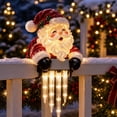 thumbnail image 4 of Christmas Porch Railing Lights, Warm White Led Santa Christmas Porch Railing Light For Holiday Party Decor, 4 of 5