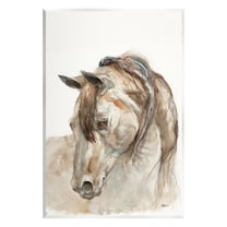 Stupell Industries Gentle Horse Portrait Farm Animal Watercolor Detail Painting Unframed Art Print Wall Art, Design by Patti Mann